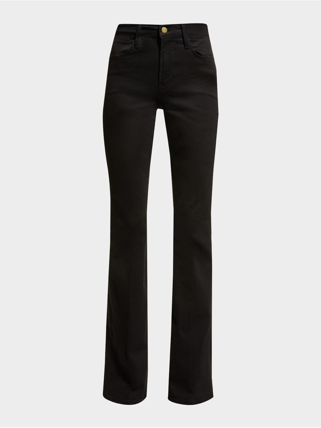 Frame Denim Black Flared High-Rise Jeans